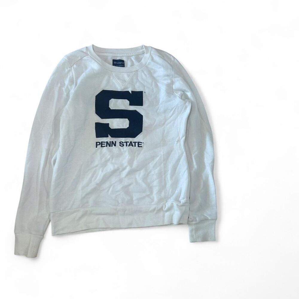 White Champion Penn State Crewneck Sweatshirt